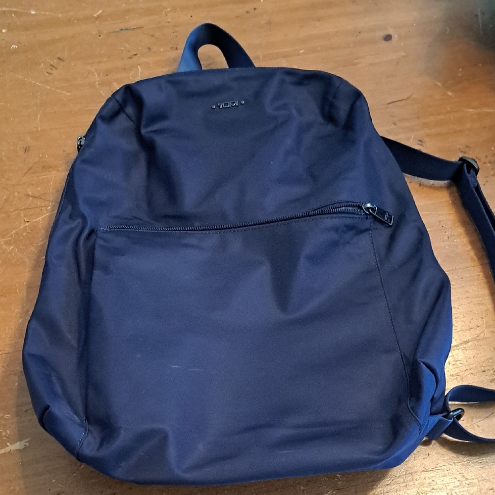 Tumi "Just In Case" Like New Navy Backpack